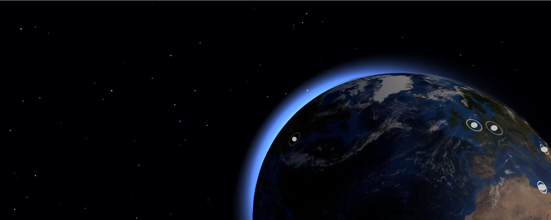 Globe at night showing the countries AlGammal Holding operates in