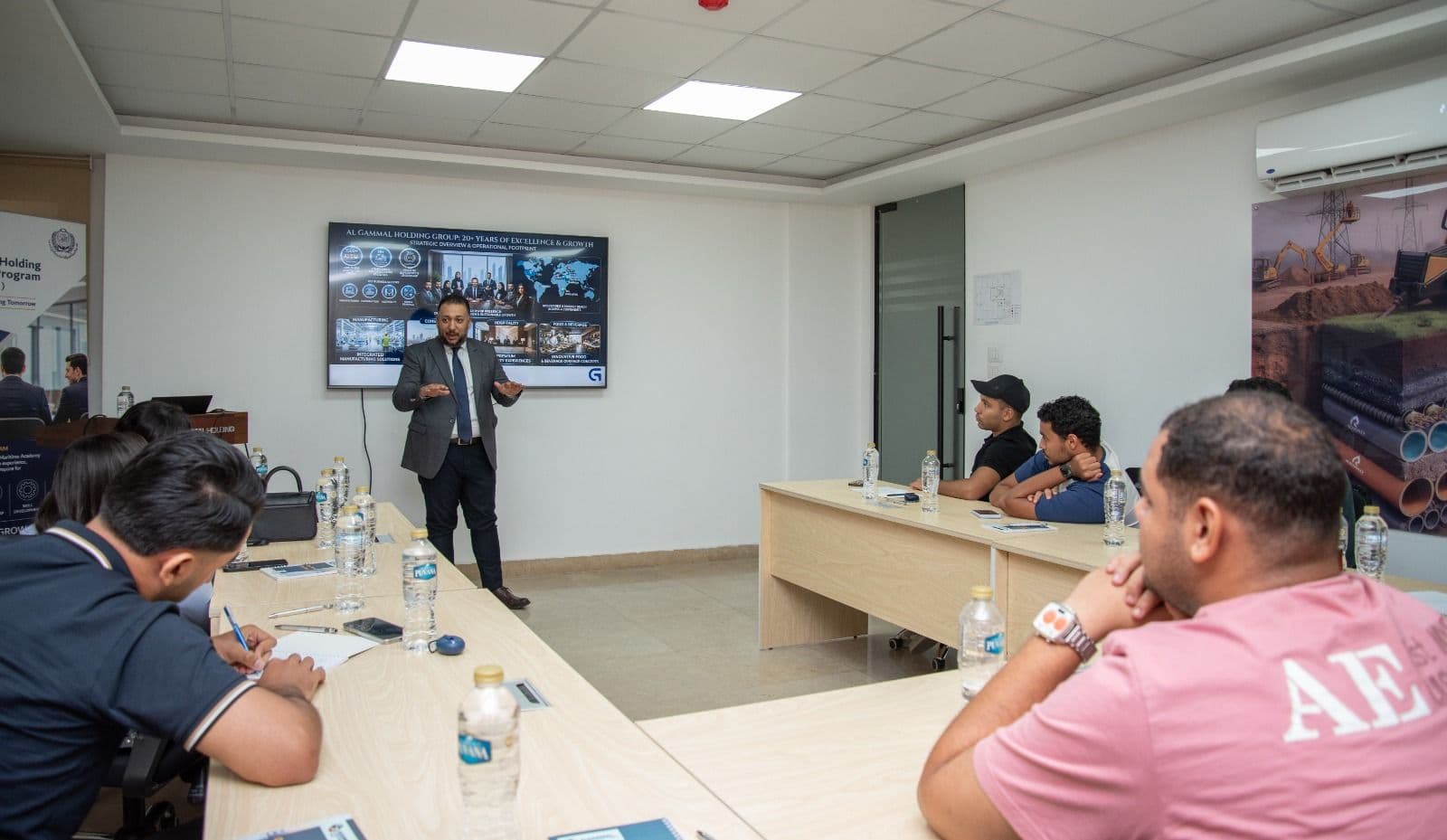 The orientation session introduces the group's sectors and footprint